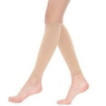 thumbnail image 1 of Justharion Womens Calf Compression Stockings For Comfortable And Protective Compression Lightweight Nylon Pressure Stocking skin color XXL 1Set, 1 of 6