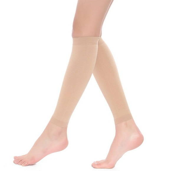 Qarigey Medias Médicas De Compresión De Pantorrilla Para Mujer Medias Cómodas, Duraderas, Cómodas Y De Apoyo Color De Piel M Type1 NO1