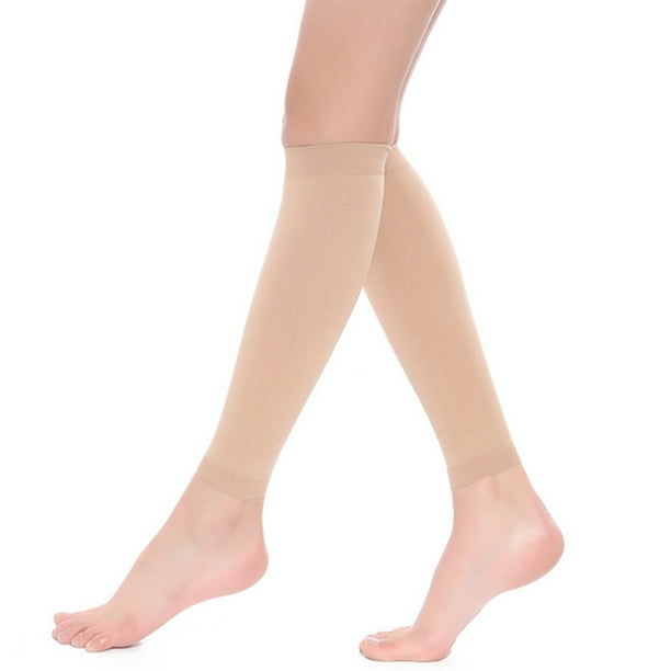 Vogacara Medias de presión para aliviar el dolor de piernas piernas cansadas No más medias médicas de compresión para pantorrilla color piel Type1 NO1