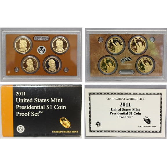 2011 Presidential Dollar Proof Set - U.S. Mint 4-Coin Set in OGP with COA