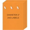 thumbnail image 1 of fuzhong-Neon Orange Printable Round Labels 2 Inch Self-Adhesive Vinyl Address Stickers Removable Blank Mailing Circle Decals for Shipping Inkjet Laser Printer 240 Labels, 1 of 4