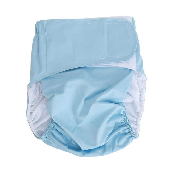 Pañal de tela para adultos, ropa interior de alta absorción, reutilizable, a prueba de fugas, protección contra la incontinencia, para hombres y mujeres, azul claro
