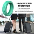 thumbnail image 3 of 8Pcs Silicone Wheel Protectors Flexible Wear Resistant Scratch-proof Noise Reducing Suitcase Wheel Covers Castor Sleeves-Green, 3 of 8