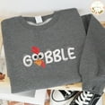thumbnail image 2 of Embroidered Gobble Turkey Sweatshirt, Funny Thanksgiving Hoodie, Fall Sweatshirt, Women Thanksgiving Sweater, Thanksgiving Gobble T-Shirt, 2 of 5