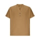 thumbnail image 5 of Ceisia Men's Casual Cotton Linen Blend V-Neck Button Short Sleeve Henley Top Yellow XXL Gifts, 5 of 8