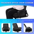 thumbnail image 5 of Extra Thick Seat Cushion, Large Chair Cushion Booster for Office Chair to Rise Height, Velvet Cover with Handle and Anti-Slip Bottom, PP Cotton Filling - Relieves Back Pain - 18"X16"X6" Black, 5 of 13