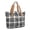 Black and White Checkered Pattern, variant on Black and White Checkered Pattern Large Tote Bag for Women, Polyester Roomy Carryall with Pockets and Zipper, Lightweight Gifts Ideas for Work School Gym