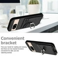thumbnail image 6 of for Google Pixel 8 PU Leather Phone Case Cover, Classic Shoulder Strap Card Slots Shockproof Protective Ring Bracket Anti-scratch Ultra Slim Back Case for Google Pixel 8 - Black, 6 of 8