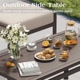 thumbnail image 6 of Mvpipi 7 Piece Aluminum Patio Conversation Set, Outdoor Metal Furniture Set w/Rocking Swivel Chairs, 3-Seat Sofa, Ottomans and Coffee Side Table, 5" Thickened Cushions for Backyard, Poolside, Beige, 6 of 9