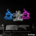 thumbnail image 4 of Craftnamesign No Coffee No Workee Neon Sign, Coffee Shop Decor, LED Signs, 4 of 4