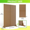 thumbnail image 2 of YUSAZENS Galvanized Steel Outdoor Privacy Screen, 3-Piece Set, Weather Resistant for Patio Backyard Wood Color, 2 of 8