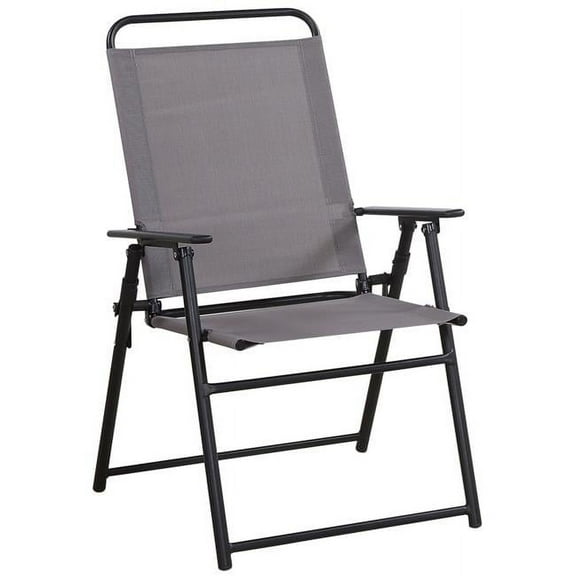 Black Steel Sling Chair