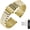 Gold, variant on 20mm 22mm Metal Watch Bands for Men Women 9-Beads Quick Release Polished Watch Bracelet Slim Tapered Stainless Steel Watch Bands with Push Button Deployant Clasp Adjustable