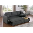 thumbnail image 5 of Dark Gray Dishaan 2-Piece Sleeper Sofa Bed Upholstered Couch with Reversible Storage Chaise, 5 of 6