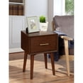 thumbnail image 2 of Alpine Furniture Flynn Wood 1 Drawer End Table in Walnut, 2 of 5