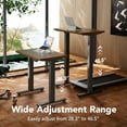 thumbnail image 3 of Kyspho 32" Small Electric Standing Desk Adjustable Height, 4 Memory Height Settings, Sit Stand Up Desk for Home Office & Computer Workstation, Black Walnut, 3 of 9