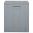 thumbnail image 2 of vidaXL Garden Storage Box 90L Grey PP Wood Look, 2 of 5