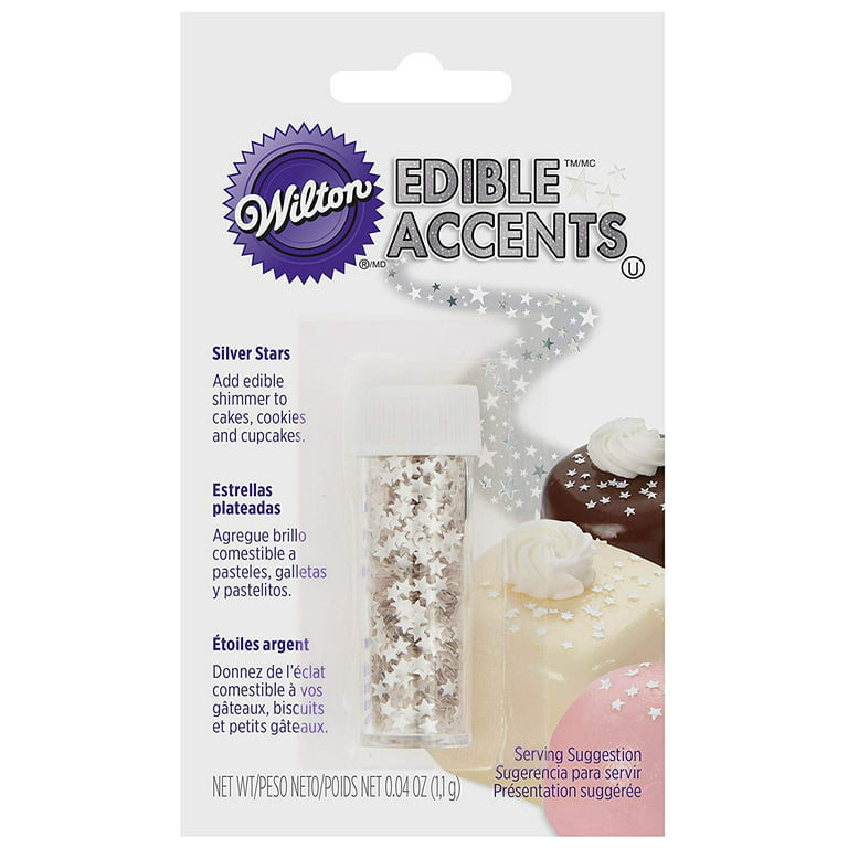 Wilton Edible Glitter .04oz-Silver Stars, 1 - Foods Co.