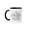 Black/White, variant on 3drose, Ruby 40th Anniversary or Birthday in Silver and Red, 15oz Two-tone Red Mug
