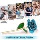 thumbnail image 5 of Forever Rose, 24K Gold Foil Eternal Rose with Display Stand in Box Silver Artificial Rose Flowers for Mom, Lover, Women Thanksgiving Day, Christmas, B, 5 of 5