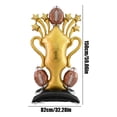 thumbnail image 4 of Oversized Standing American Football Balloon Pile, Premium Foil Mylar Sports Theme Party Decoration, Giant Inflatable Heavy Duty Game Day Decor 60 inch, 4 of 5