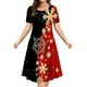 thumbnail image 2 of Vestido de alce de dibujos animados para mujer, bonito vestido con estampado de copos de nieve de Navidad, Mini vestidos de manga corta para invierno, ropa informal de fiesta 2023, 2 of 5