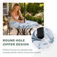 thumbnail image 4 of Round Outdoor Tablecloth with Umbrella Hole and Zipper, Blue Starfish Coastal Tablecloth with Elastic Waterproof, Seaside Summer Ocean Shell Conch Patio Table Covers for 36" - 44" Picnic Pool Tables, 4 of 9