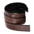thumbnail image 3 of Correa de repuesto para cinturón de trinquete de 120 cm de longitud, correa de cuero para cinturón para hebilla deslizante de 35 mm ( CINTURÓN) Marrón 1 Sunnimix Cinturones casuales para hombre, 3 of 8
