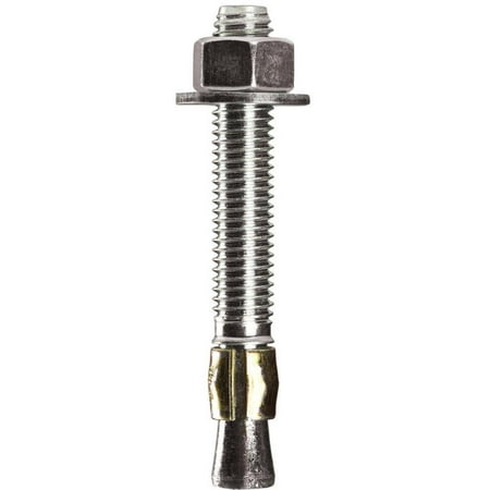 Parawedge 496N Wedge Anchor, 3/8 in x 3 in, 1-5/8 in Min Embed, Steel, Plated