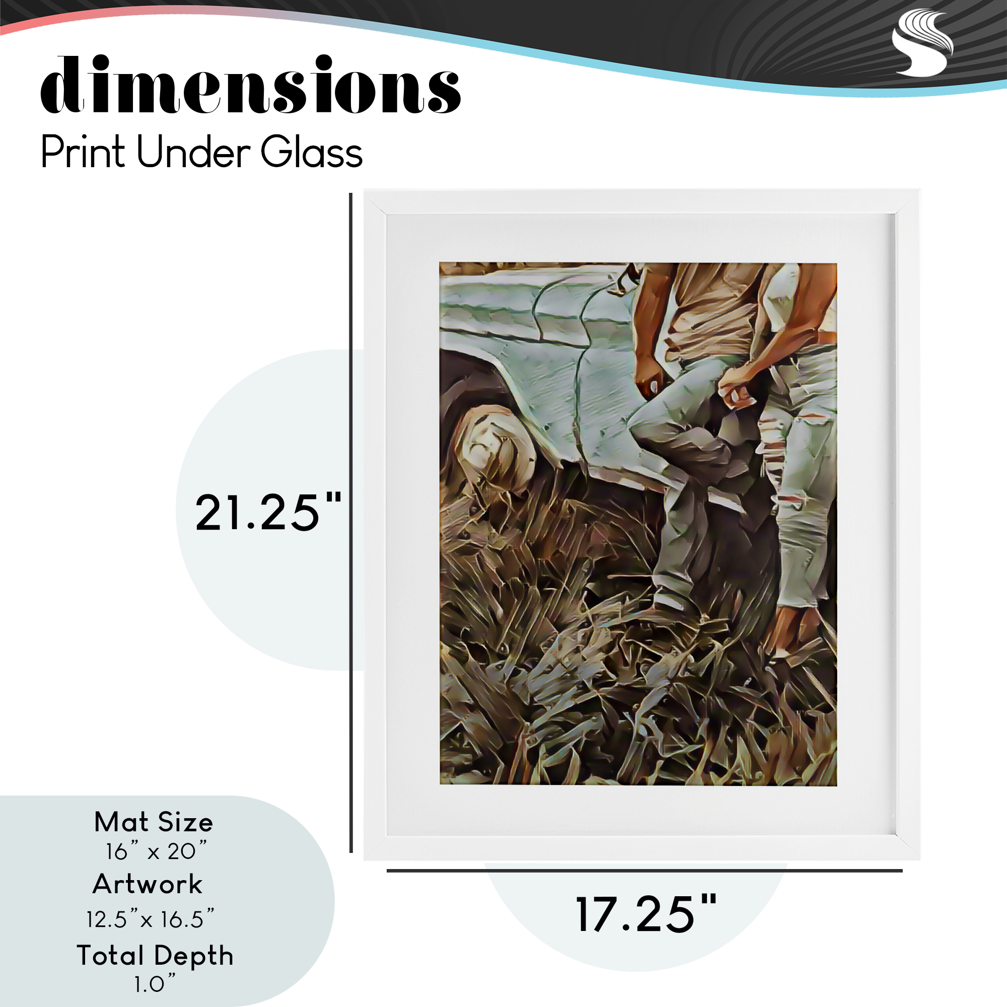 Leaning In Kisses White Framed Print Under Glass, design by Jesse Keith