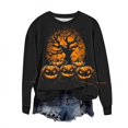 thumbnail image 5 of Wensltd Women Graphic Tees Halloween Tops Casual Fall Long Sleeve Pullover Tops, 5 of 6