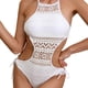 thumbnail image 2 of Trajes de baño de una pieza de crochet para mujer de Travelwant, traje de baño de cintura alta, monokini sexy con huecos., 2 of 7