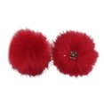 thumbnail image 1 of Kearding Bolas de piel de zorro pompones DIY sombreros de invierno bufanda Skullies de punto DIY manualidades hechas a mano fiesta Navidad ropa de felpa Artesanía rojo brillante Kearding HA059883-11, 1 of 6