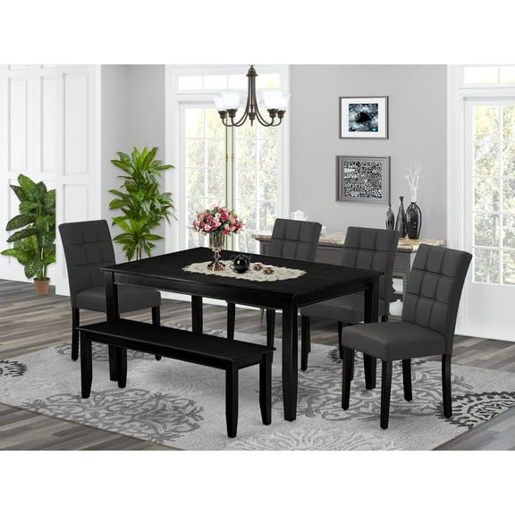East West Furniture 6 Piece Dinner Table Set contain A Kitchen Table