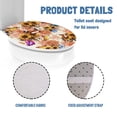 thumbnail image 6 of ZIATUBLE Sunflower Toilet Lid Seat Cover Butterfly Flower Toilet Lid Covers for Bathroom Roud Toilet Seat Cover Protector Universal Toilet Seat Covers Machine Washable Lid Covers, 6 of 6