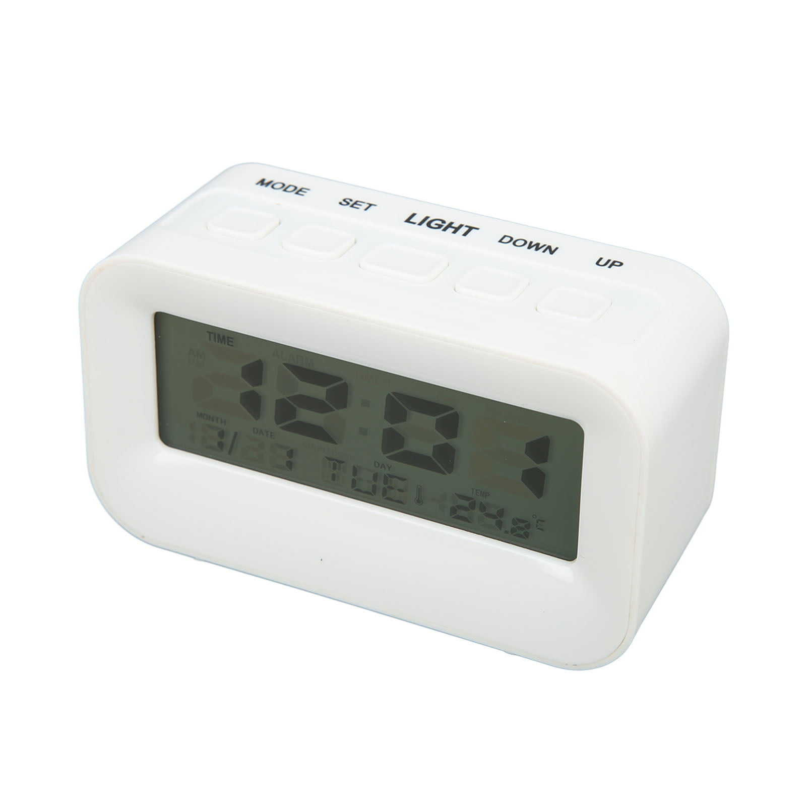 Lyrisch Veroveren vrijdag LCD Kids Alarm Clock, Birthday Reminder Temperature Display LCD Display  Musical Alarms Digital Alarm Clock For School For Bedroom White -  Walmart.com
