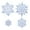 White, variant on Shoreew 36 Pcs Christmas Snowflake Ornaments Glittered Snowflake Hanging Decoration for Christmas Indoor Winter Wonderland Decor