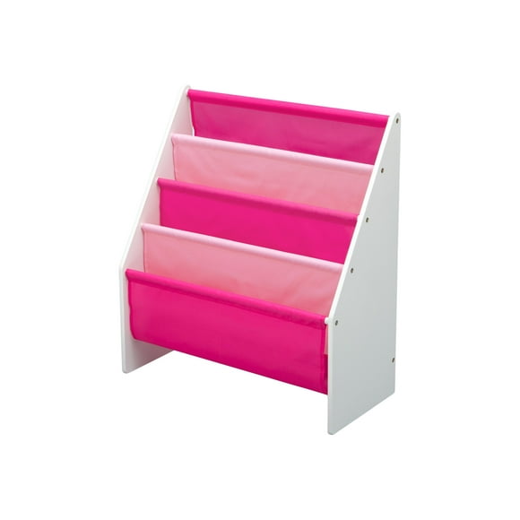 Delta Children Sling Book Rack - Organisateur de Rangement - Cadre en Bois - bianca Blanc