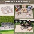 thumbnail image 4 of Reversible Outdoor RV Rug, 6' x 9' Patio Floor Mat, Coffee & White, 4 of 9