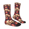thumbnail image 4 of Yiaed record Skull rock Print Great elasticity Crew Socks Sports socks for Men and Women, 4 of 5
