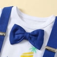 thumbnail image 6 of WAYUTE Toddler First Birthday Outfits Colorful Letter Print Baby Boy Outfit Short Sleeve Suspenders Romper Casual Clothing Sets, 6 of 6