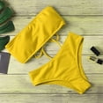 thumbnail image 4 of Conjunto de Bikini brasileño para mujer, bañador Sexy con sujetador de realce, traje de baño de 2 piezas de corte alto, ropa de playa con cordones 2024, 4 of 5