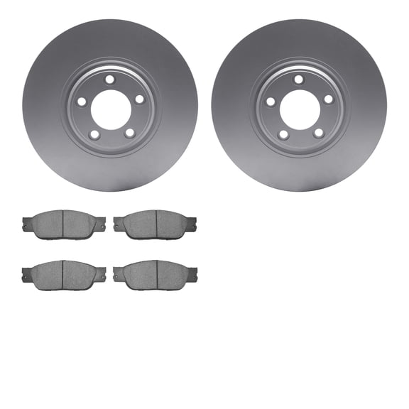 Dynamic Friction Company Front Geospec Brake Rotors with 5000 Advanced Brake Pads 4502-20056