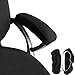 thumbnail image 3 of Melaluxe 2 Pieces Polyester Removable Office Chair Armrest Covers Arm Rest Slipcovers (Black), 3 of 4