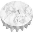 thumbnail image 3 of Grey White Marble Tablecloth Round 60 Inch Modern White Marble Table Cover Waterproof Polyester Marble Cover Table Kitchen Table Cloth Cover Anti-Slip Table Cover for Home Dinning Tabletop Decor, 3 of 6