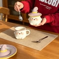 thumbnail image 4 of Whyan Cute Halloween Pumpkin Mug with Lid, 320ml Ceramic Coffee Cup, Heat-Resistant Handle, for Home Office Daily Use, Fun Fall Gift, 4 of 6
