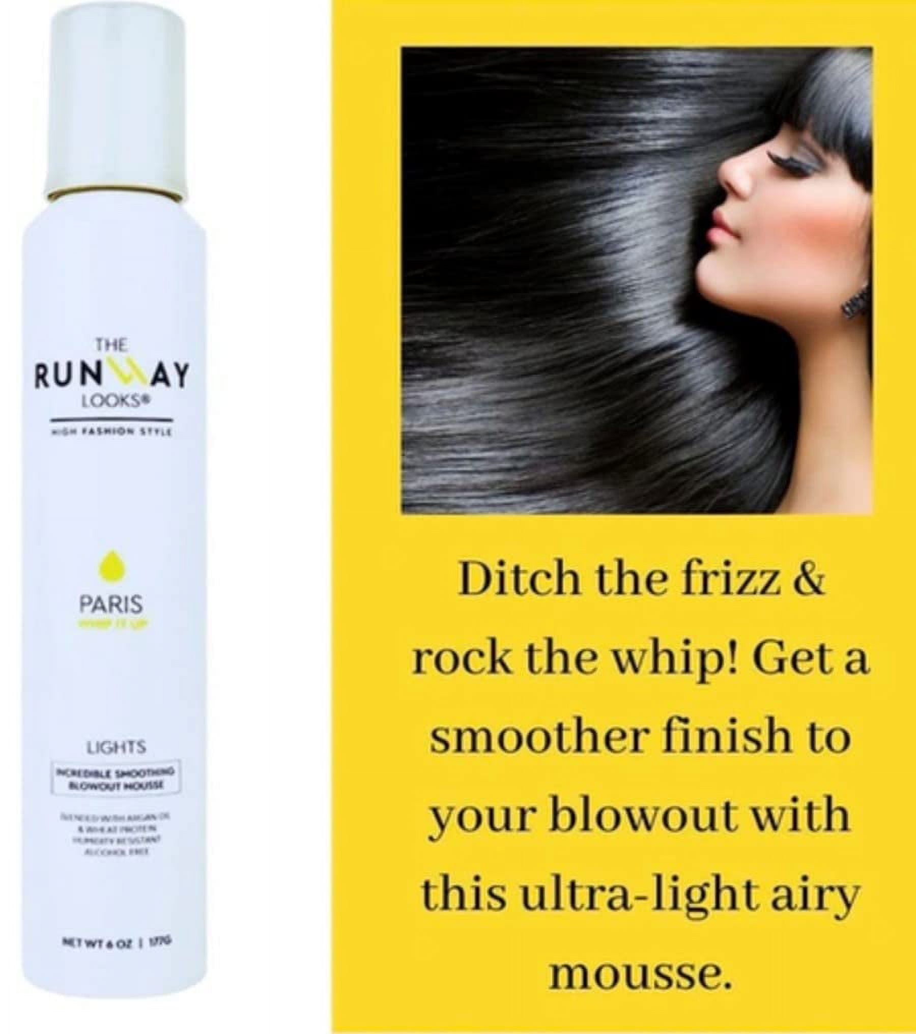 The Runway Looks Smoothing Blowout Mousse, Frizz-Free & Hydrating Hair (6oz)