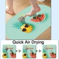 thumbnail image 5 of Cute Tropical Fruits in Beach Super Absorbent Quick-Drying Bathroom Mat Rug, Rubber Non-Slip Bottoms, Easy to Clean,Ultra Thin Bathroom Rugs Fit Under Door and Bathtub(17×27.5Inch), 5 of 6