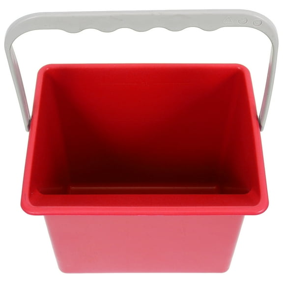 Homoyoyo Red Plastic Cleaning Bucket with Large Capacity for Storage and Household Use and Lightweight