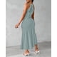 thumbnail image 3 of Vestido largo halter CHICME con aberturas y corte calado verde talla M, 3 of 7